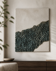 Piece of Iceberg 2x2.5 ft 3D fabric textured mixed media wall art on waterproof HDMR board