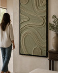 Side perspective showing raised fiber thread relief and solid waterproof HDMR base panel