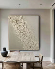 Beige Textured Oil Painting - Modern Minimalist Abstract Wall Art - Artwallpainting