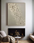 Beige Textured Oil Painting - Modern Minimalist Abstract Wall Art - Artwallpainting