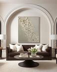 Beige Textured Oil Painting - Modern Minimalist Abstract Wall Art - Artwallpainting