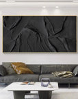 Black Obsidian Texture Canvas Painting For Home Decoration - Artwallpainting