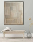 Multicolor 3D Geometric Minimalist Wall Art Neutral Textured Canvas Decor - Artwallpainting