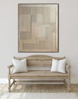 Multicolor 3D Geometric Minimalist Wall Art Neutral Textured Canvas Decor - Artwallpainting