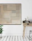 Multicolor 3D Geometric Minimalist Wall Art Neutral Textured Canvas Decor - Artwallpainting