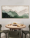 Multicolor 3D Green Minimalist Beach Painting - Artwallpainting