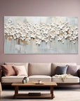 Multicolor 3D Large Flower Textured Canvas Art - Artwallpainting
