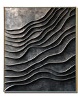 Multicolor 3D Metallic Wave Wall Art - Artwallpainting