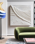 Multicolor 3D Sculptural Abstract Painting - Echoes In White - Artwallpainting