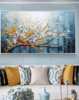 Multicolor 3D Textured Tree With Blossoms Wall Art - Artwallpainting