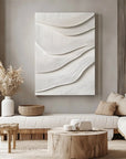 Multicolor 3D Textured Wall Art Minimalist Abstract Wave Canvas Decor - Artwallpainting