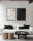 Multicolor 3D Textured Wall Art Minimalist Abstract Wave Design Decor - Artwallpainting