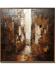Multicolor Abstract Cityscape Art Canvas Painting For Home Decoration - Artwallpainting