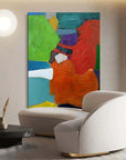 Multicolor Abstract Color Block Composition - Bold Geometric Shapes On Canvas - Artwallpainting