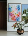Multicolor Abstract Colorful Petals Textured Oil Painting | Modern Wall Art For Home Decor - Artwallpainting