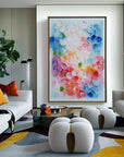 Multicolor Abstract Colorful Petals Textured Oil Painting | Modern Wall Art For Home Decor - Artwallpainting