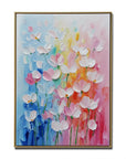 Multicolor Abstract Floral Textured Oil Painting | Colorful Flower Wall Art For Modern Home Decor - Artwallpainting