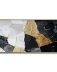 Multicolor Abstract Geometric Gold And Canvas - Luxury Modern Wall Art - Artwallpainting