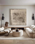 Multicolor Abstract Geometric Texture Neutral Square Grid Canvas - Artwallpainting