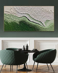 Multicolor Abstract Green And Textured Wall Art - Modern Horizontal Canvas - Artwallpainting