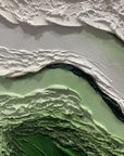 Multicolor Abstract Green And Textured Wall Art - Modern Horizontal Canvas - Artwallpainting