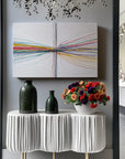 Multicolor Abstract Line Painting - Convergence Lines - Artwallpainting