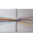 Multicolor Abstract Line Painting - Convergence Lines - Artwallpainting