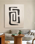 Multicolor Abstract Monochrome Maze Wall Art - Artwallpainting