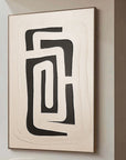 Multicolor Abstract Monochrome Maze Wall Art - Artwallpainting