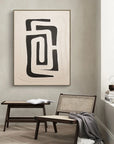 Multicolor Abstract Monochrome Maze Wall Art - Artwallpainting