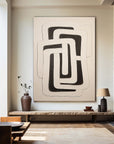 Multicolor Abstract Monochrome Maze Wall Art - Artwallpainting
