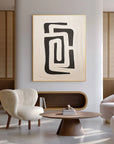Multicolor Abstract Monochrome Maze Wall Art - Artwallpainting