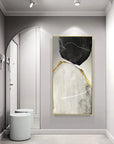 Multicolor Abstract Stone Glam-Modern Minimalist Stone Collision Texture Wall Art - Artwallpainting