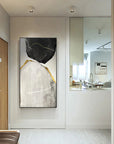 Multicolor Abstract Stone Glam-Modern Minimalist Stone Collision Texture Wall Art - Artwallpainting