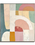 Multicolor Arches Of Serenity - Geometric Abstract Soft Color Block Texture Wall Art - Artwallpainting