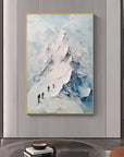 Multicolor Ascent Textured Mountain Climbing Oil Painting Wall Art - Artwallpainting