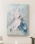 Multicolor Ascent Textured Mountain Climbing Oil Painting Wall Art - Artwallpainting