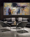 Multicolor Asymmetrical Reflection-Abstract Color Symphony Texture Oil Painting Wall Art - Artwallpainting