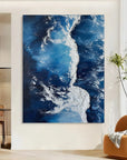 Multicolor Azure Cascade Symphony Canvas Painting For Home Decoration - Artwallpainting