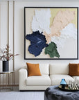 Multicolor Bloom Without Words-Vibrant Floral Abstract Art Wall Oil Painting - Artwallpainting