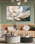 Multicolor Blooming Elegance-Modern Textured 3D Floral Oil Painting Wall Art - Artwallpainting
