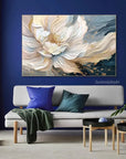 Multicolor Blooming Elegance-Modern Textured 3D Floral Oil Painting Wall Art - Artwallpainting