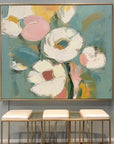 Multicolor Blooming Grace Abstract Flowers-Abstract Soft Color Bouquet Texture Wall Art - Artwallpainting