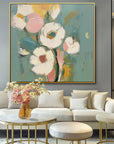 Multicolor Blooming Grace Abstract Flowers-Abstract Soft Color Bouquet Texture Wall Art - Artwallpainting