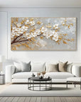 Multicolor Blossom-Modern Romantic Gold Foil Flower Texture Wall Art - Artwallpainting