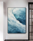 Multicolor Blue Abyss - Abstract Oceanic Textured Wall Art - Artwallpainting