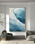 Multicolor Blue Abyss - Abstract Oceanic Textured Wall Art - Artwallpainting