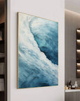 Multicolor Blue Abyss - Abstract Oceanic Textured Wall Art - Artwallpainting