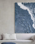 Multicolor Blue Tide Coastal Abstract - Artwallpainting