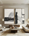 Multicolor Bold Harmony Textured Canvas Duo Set Of 2 - Artwallpainting